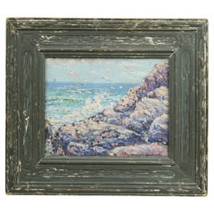 Antique Impressionistic New Hope School Coastal Seascape Painting, Signed, 1920