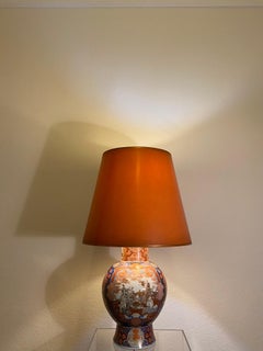 Antique Impressive Imari Vase Porcelain Big Tablelamp 19 Century Japan Meiji