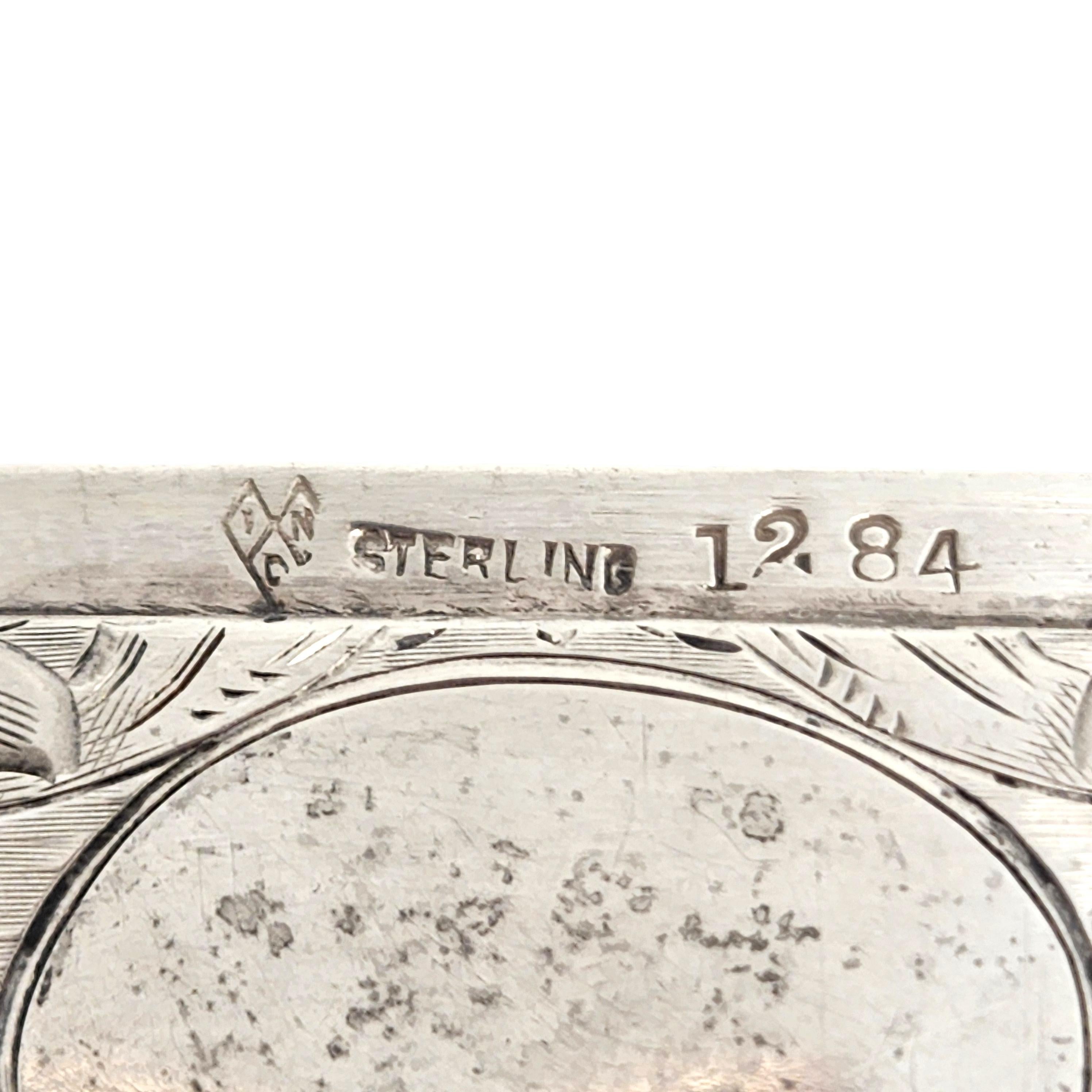 Antique in Deitsch Sterling Silver Match Safe / Vesta Case In Good Condition In Washington Depot, CT