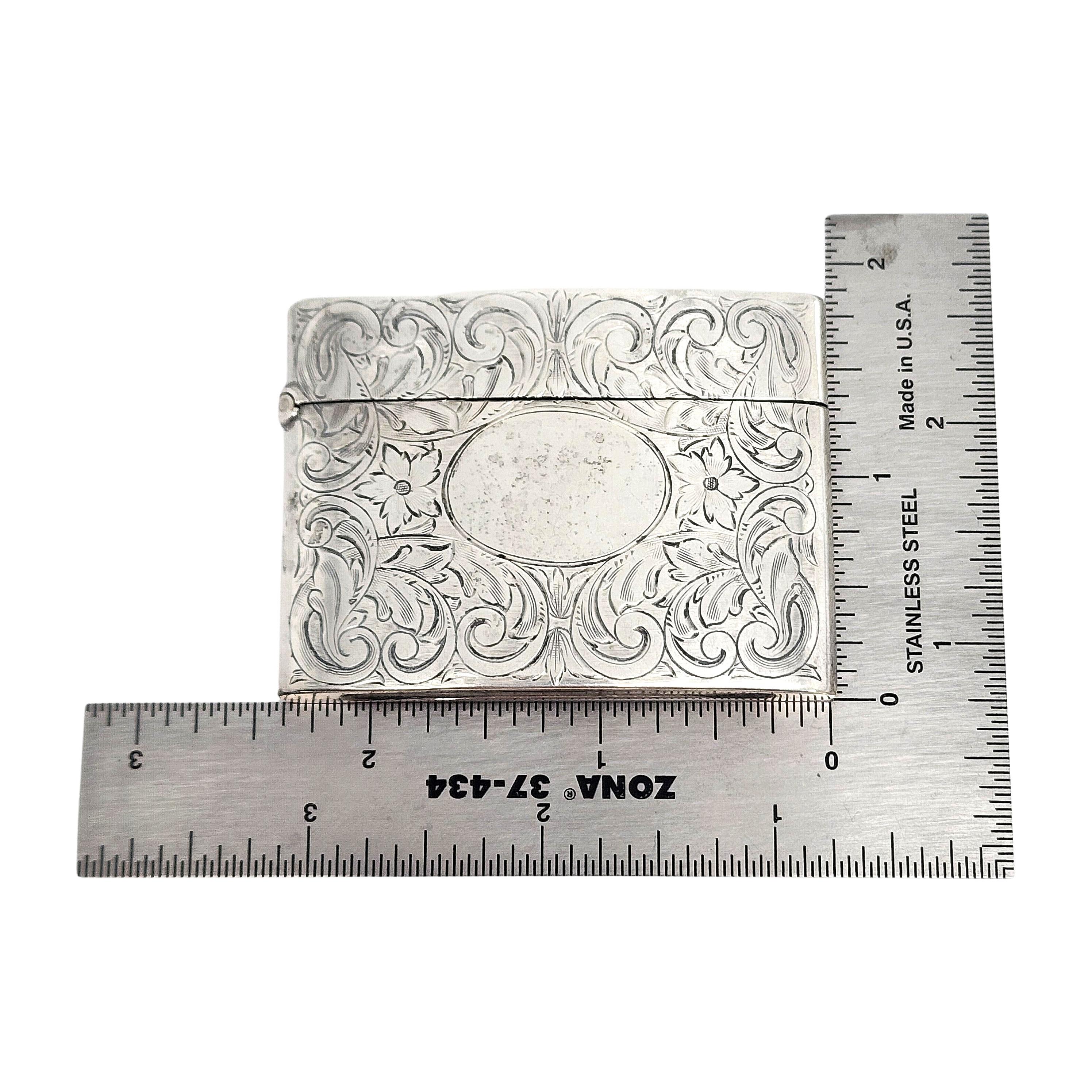 Women's or Men's Antique in Deitsch Sterling Silver Match Safe / Vesta Case