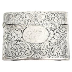 Antique in Deitsch Sterling Silver Match Safe / Vesta Case