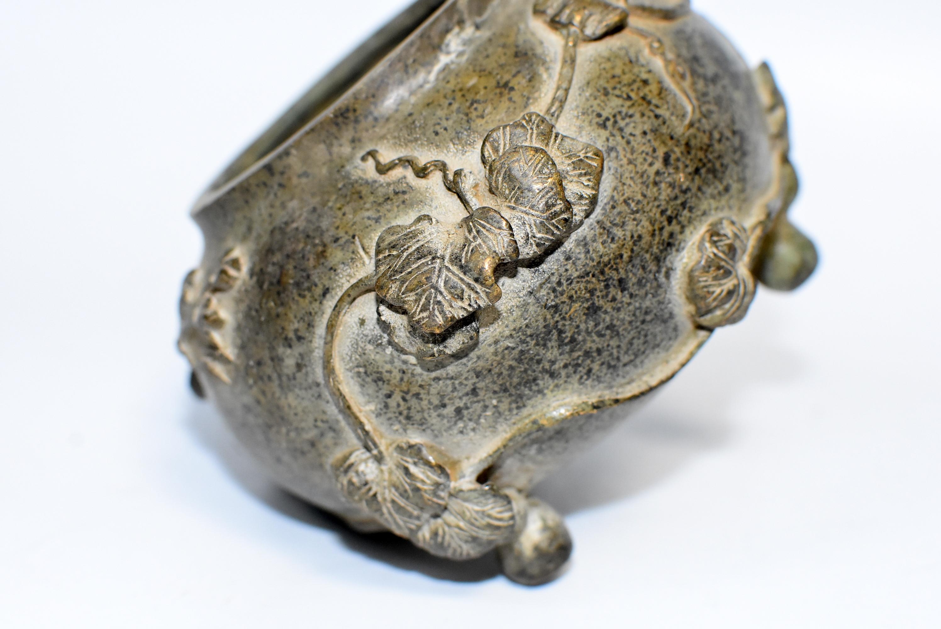 Antique Bronze Chinese Incense Burner in Gourd Form 10