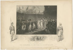 Antique India Print – Tipu Sultan Sons Surrender, Mysore War, c.1850