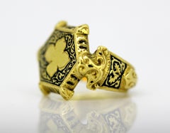 Antique Indian 18 Karat Yellow Gold Men's Ring, India, circa 19th Century