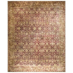 Antigua alfombra india Agra de gran tamaño, circa 1880 21'3" x 27'0. 