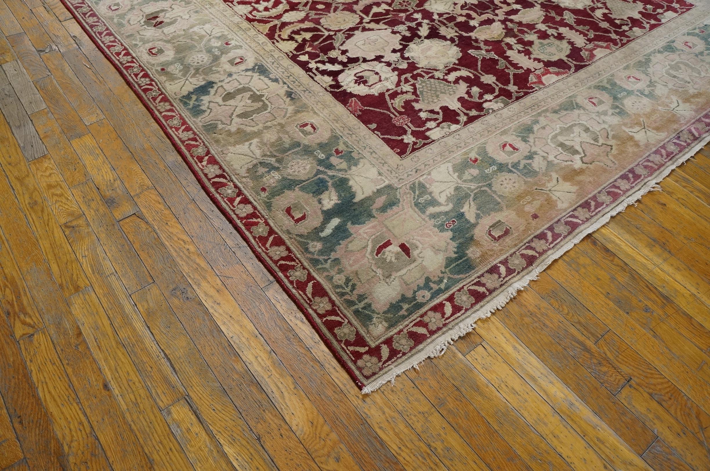 Hand-Knotted 19th Century N. Indian Agra Gallery Carpet ( 8' x 27'2