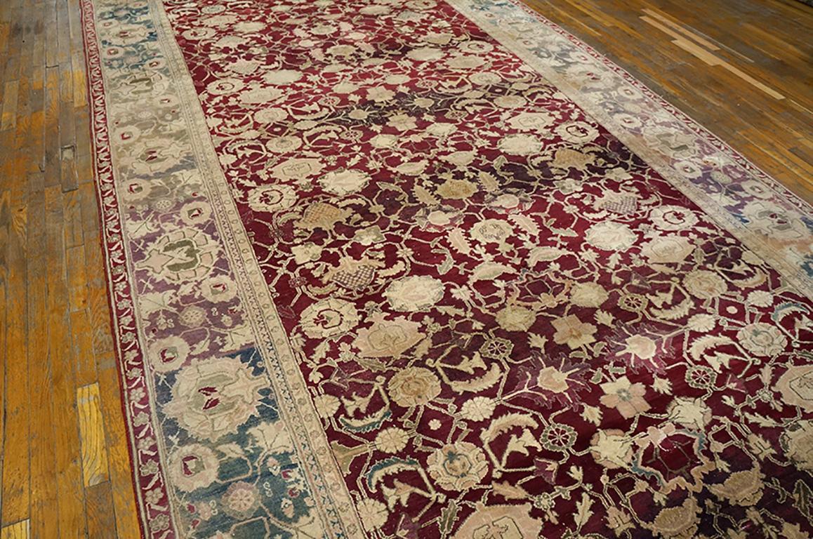 Late 19th Century 19th Century N. Indian Agra Gallery Carpet ( 8' x 27'2