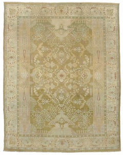 Alfombra india antigua Agra en colores neutros
