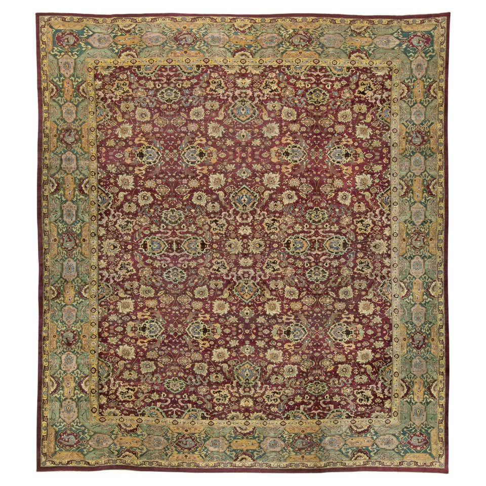 Antique Indian Agra Rug, circa 1890 For Sale at 1stDibs