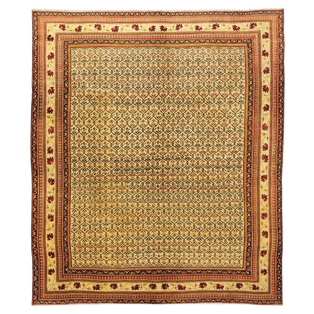 Ancien tapis indien d'Agra, 19e siècle