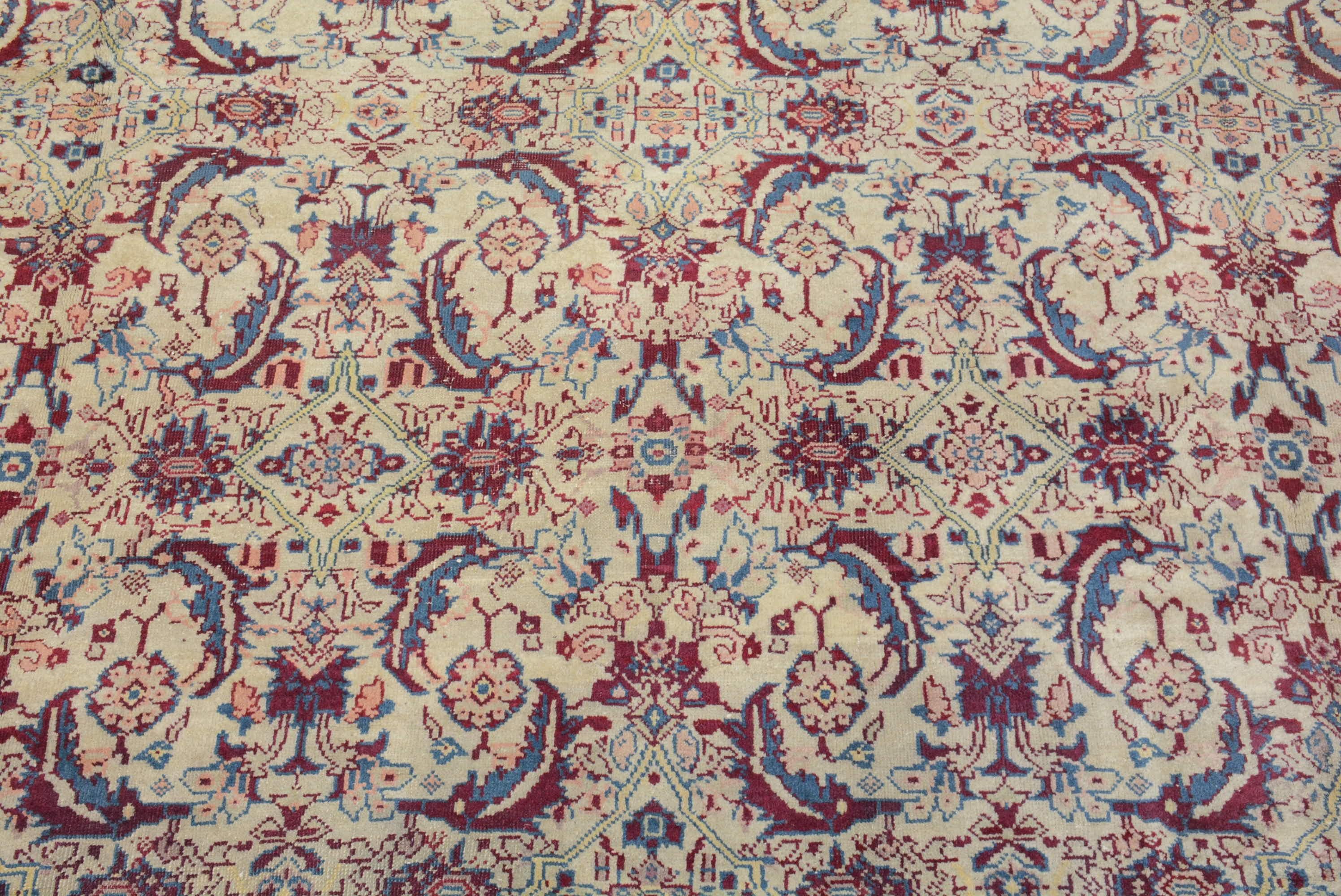 Woven Antique Indian Agra Carpet For Sale