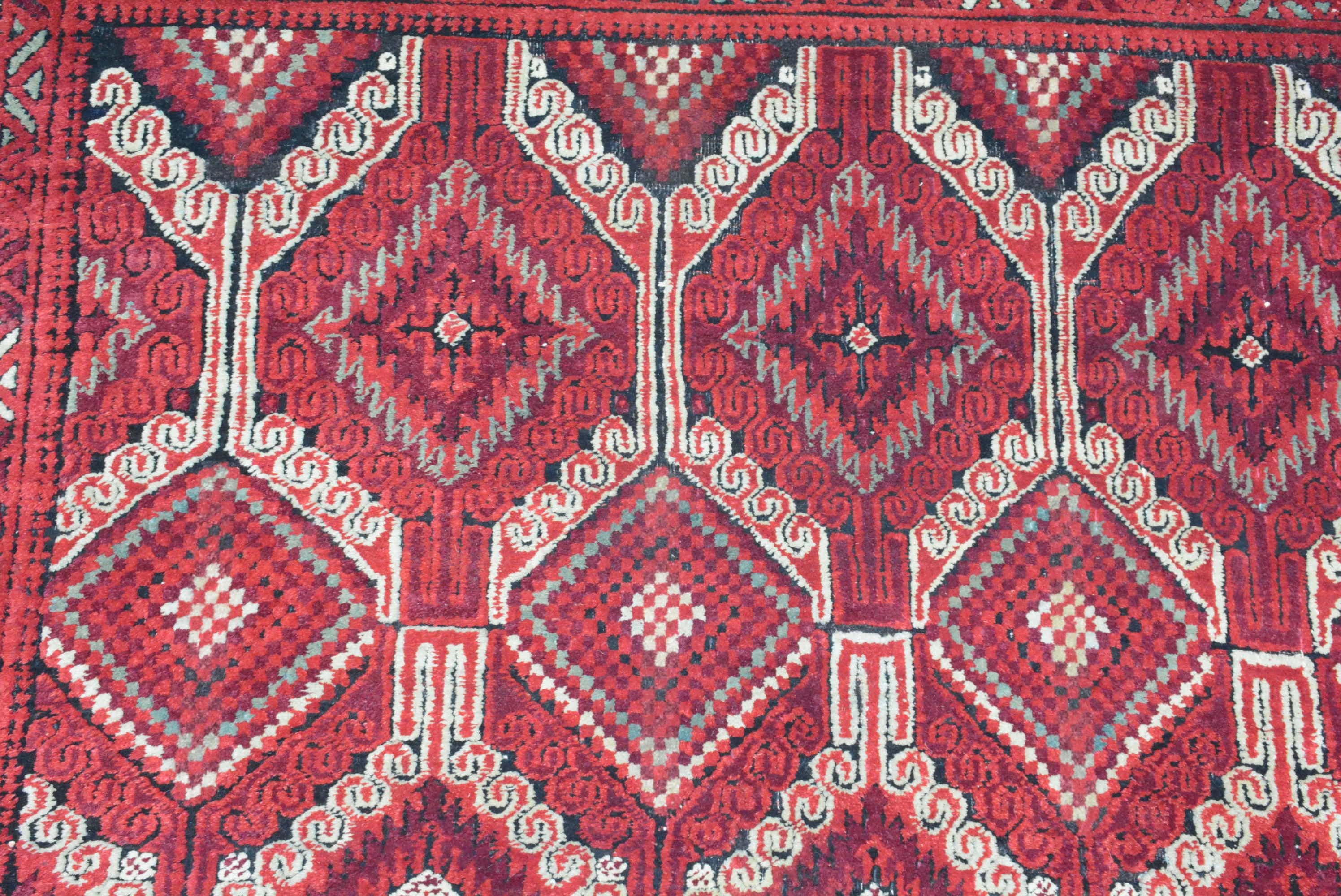 Woven Antique Indian Agra Carpet For Sale