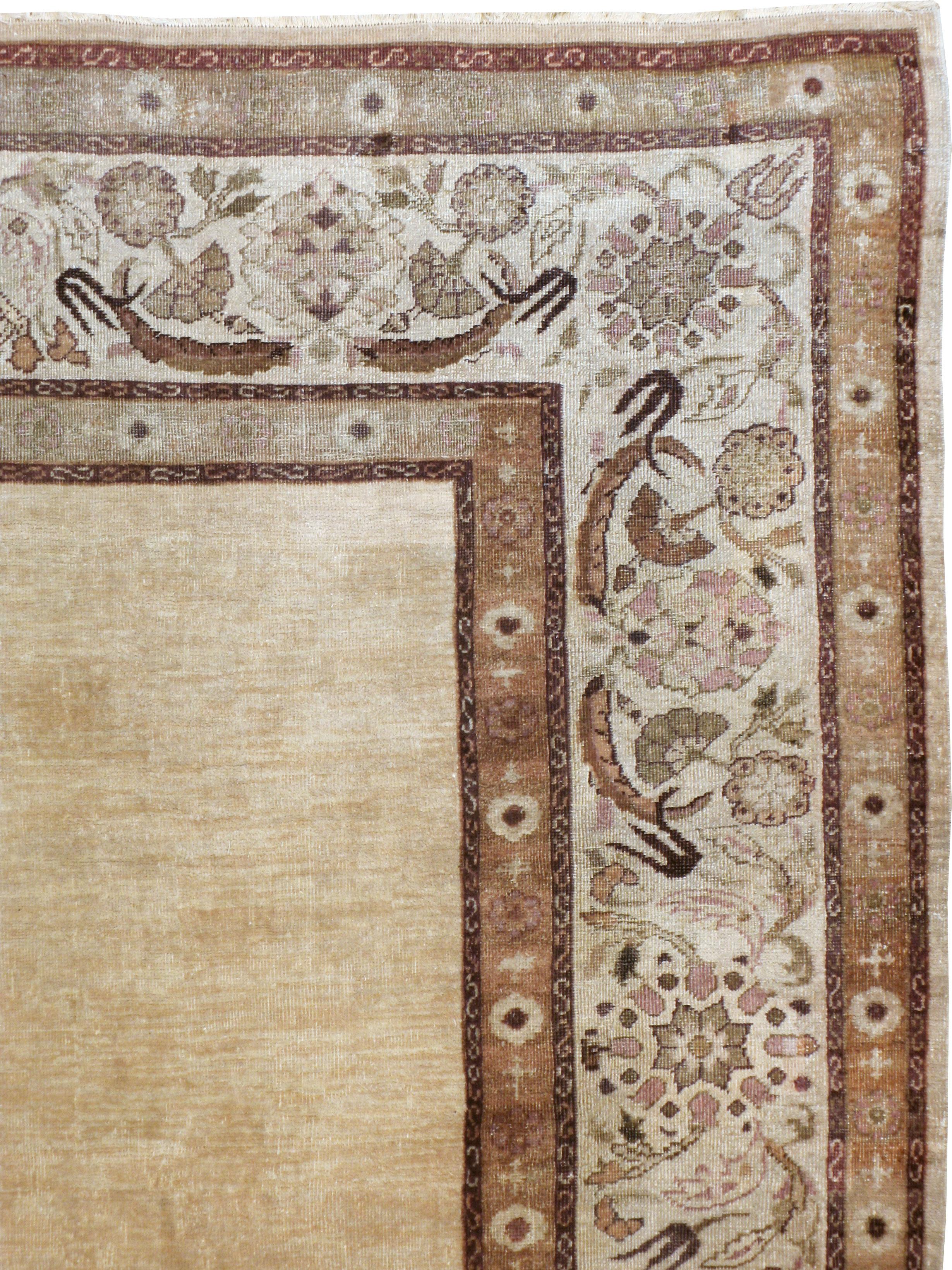 Rustic Antique Indian Agra Carpet