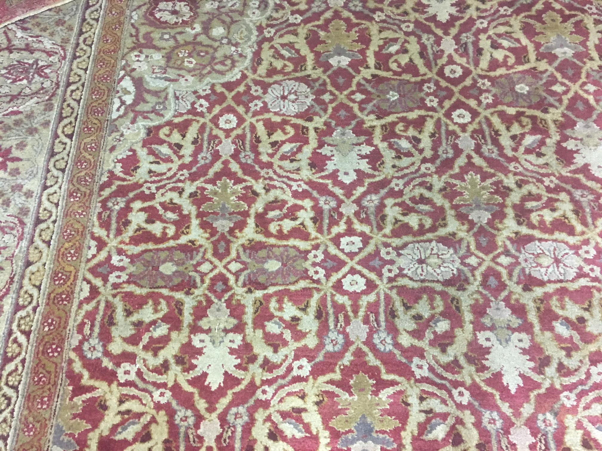 19th Century Antique Indian Agra Carpet For Sale
