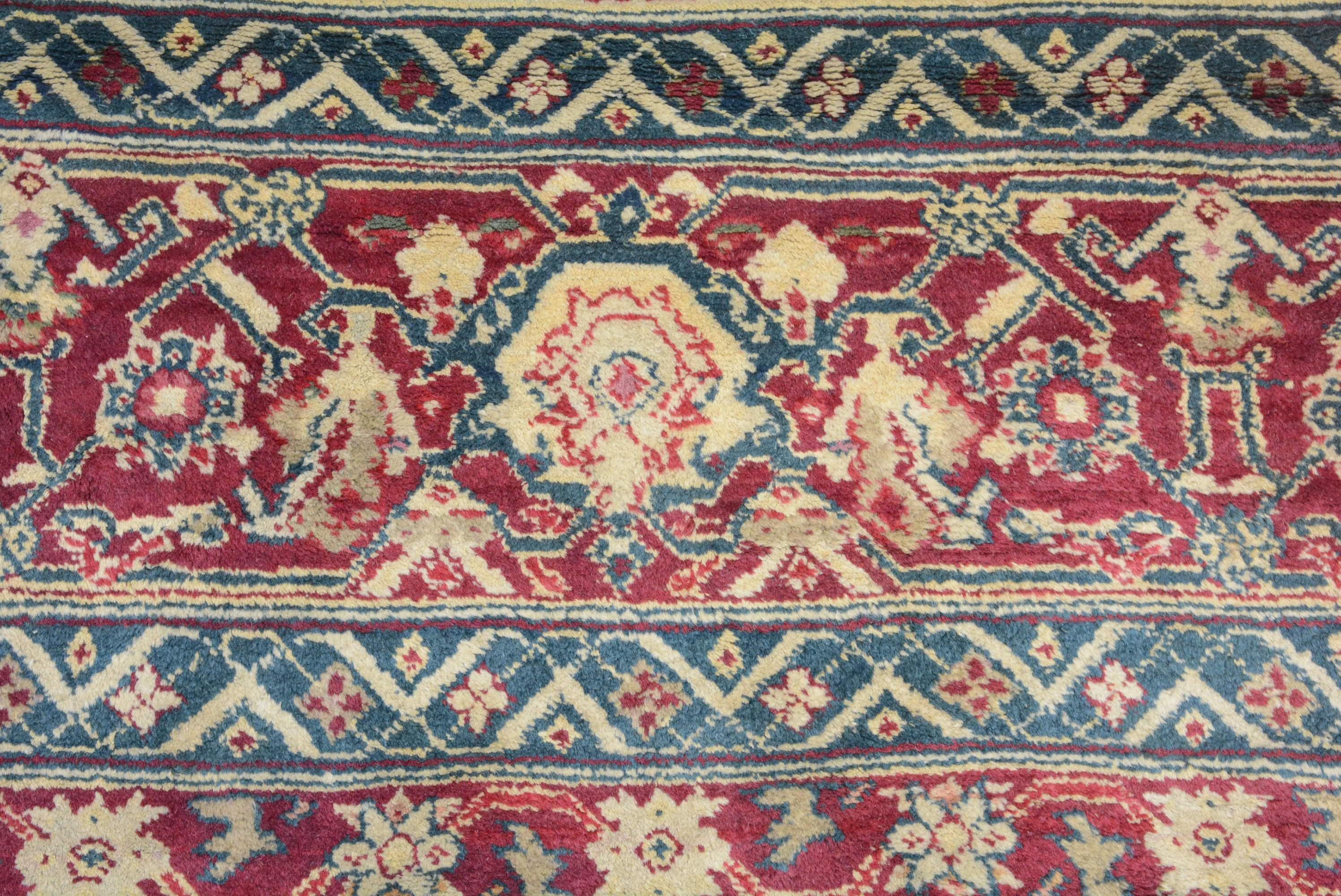 19th Century Antique Indian Agra Carpet For Sale