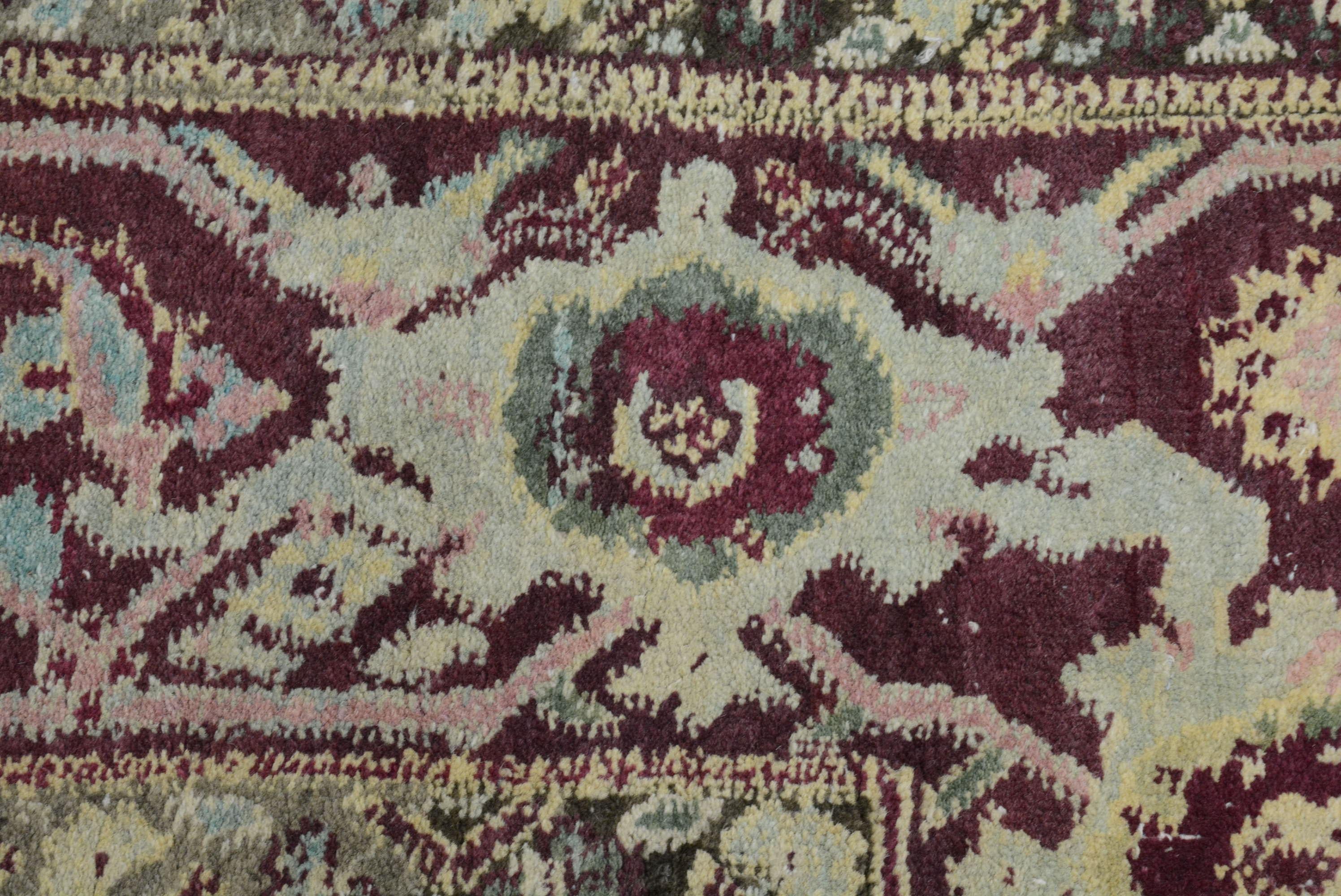 Wool Antique Indian Agra Carpet For Sale
