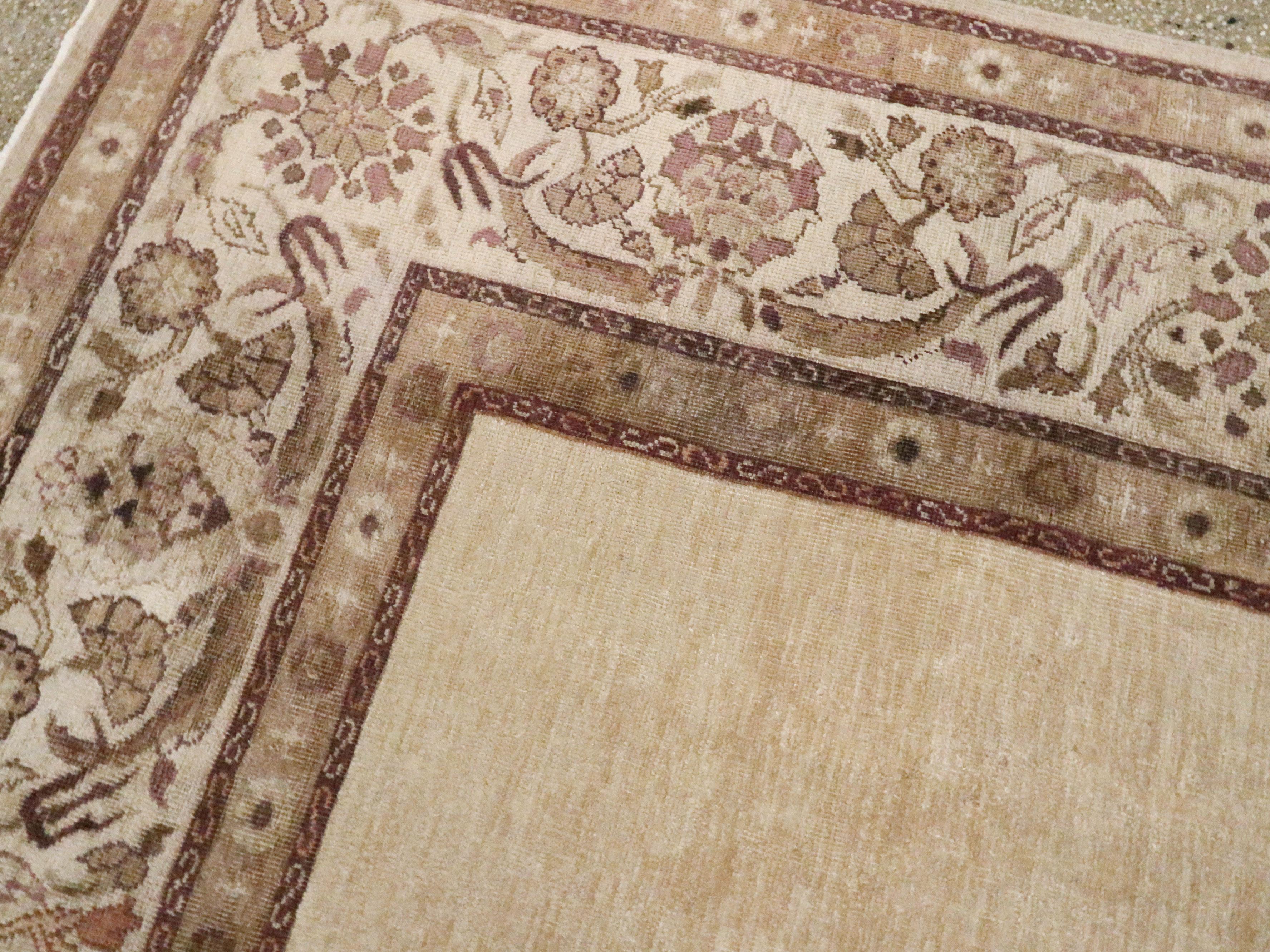 Antique Indian Agra Carpet 1