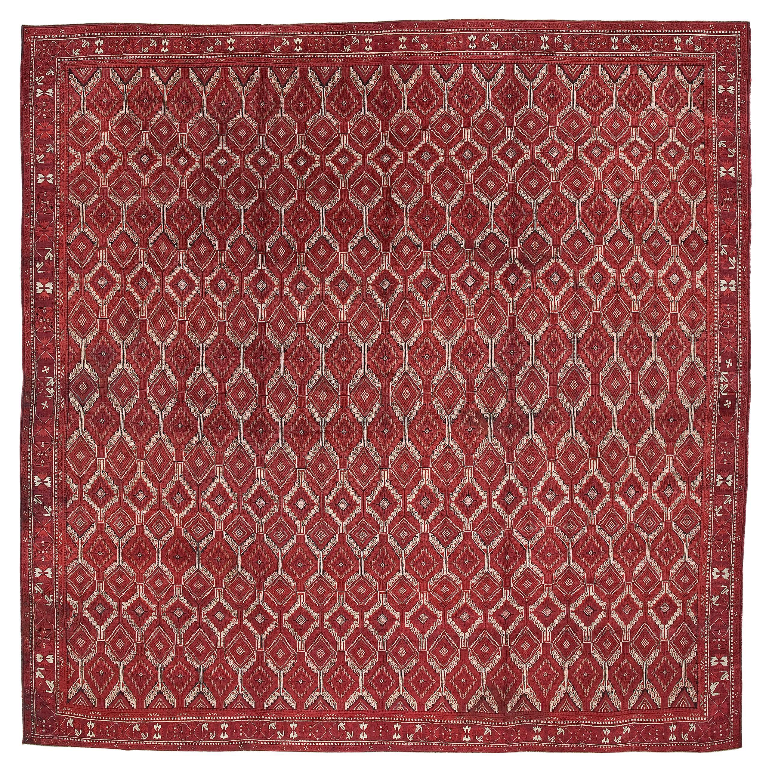 Antique Indian Agra Carpet