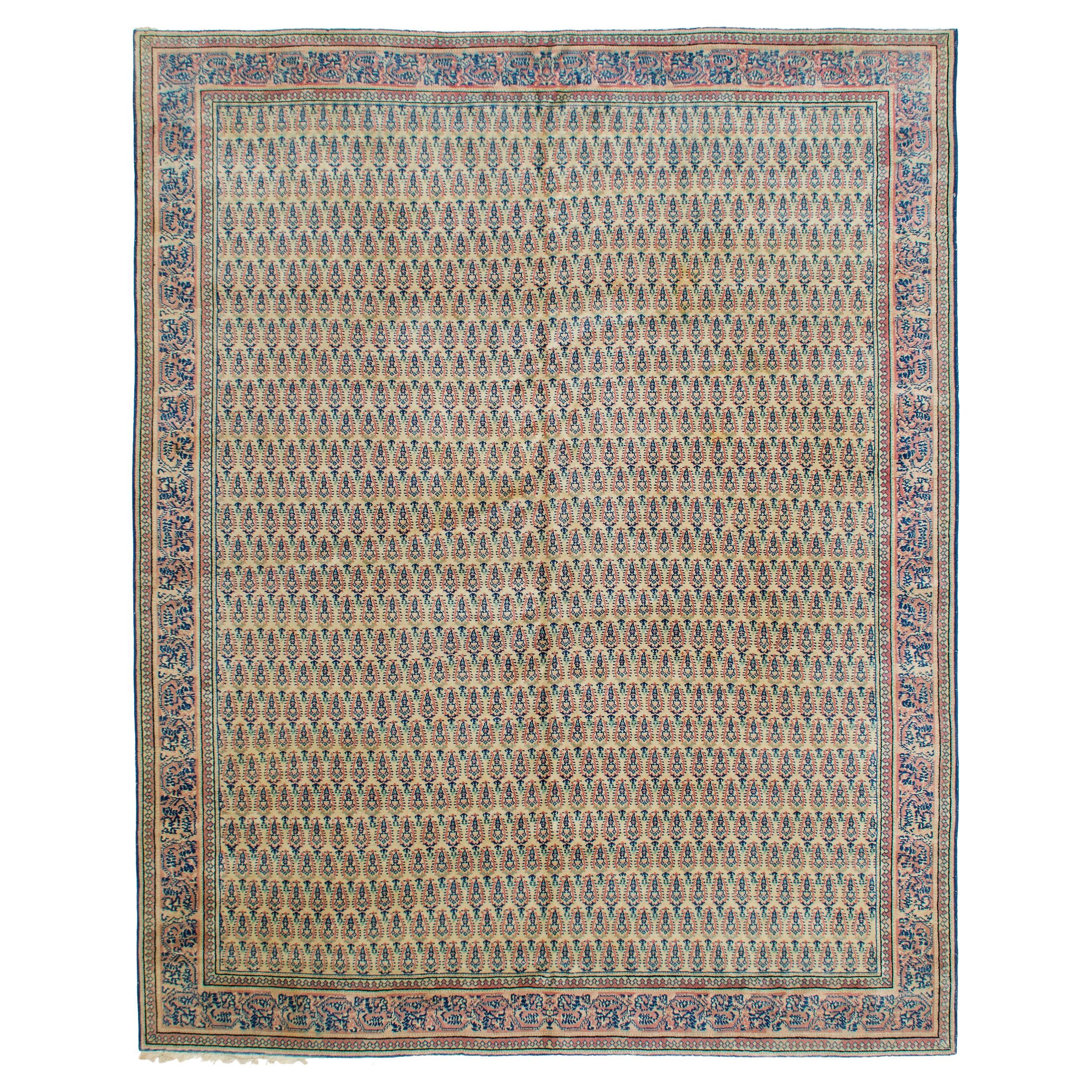 Antique Indian Agra Carpet