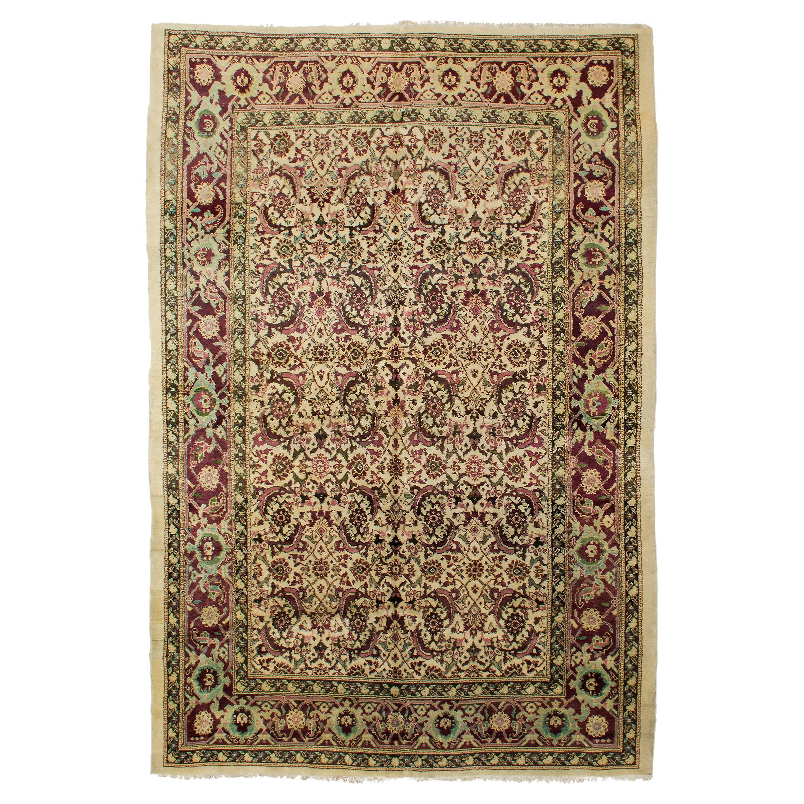 Antique Indian Agra Carpet