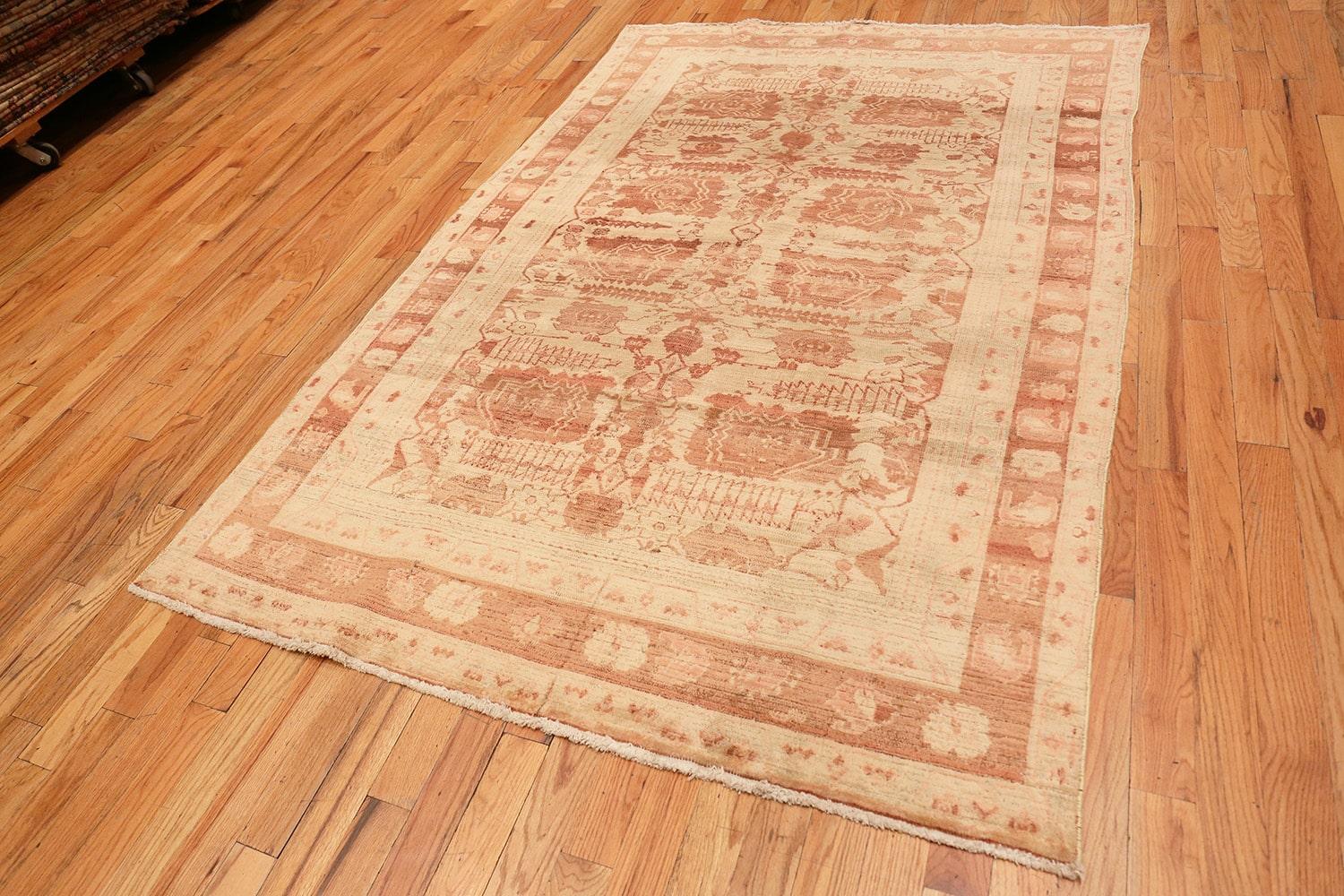 Antique Indian Agra Carpet. Size: 5 ft 10 in x 8 ft 7 in In Good Condition For Sale In New York, NY