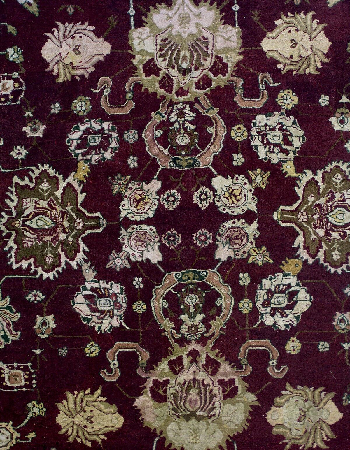 Hand-Knotted Antique Indian Agra, circa 1880 For Sale