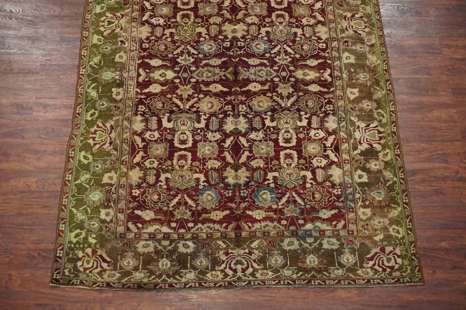 Hand-Knotted Antique Indian Agra, circa 1880 For Sale