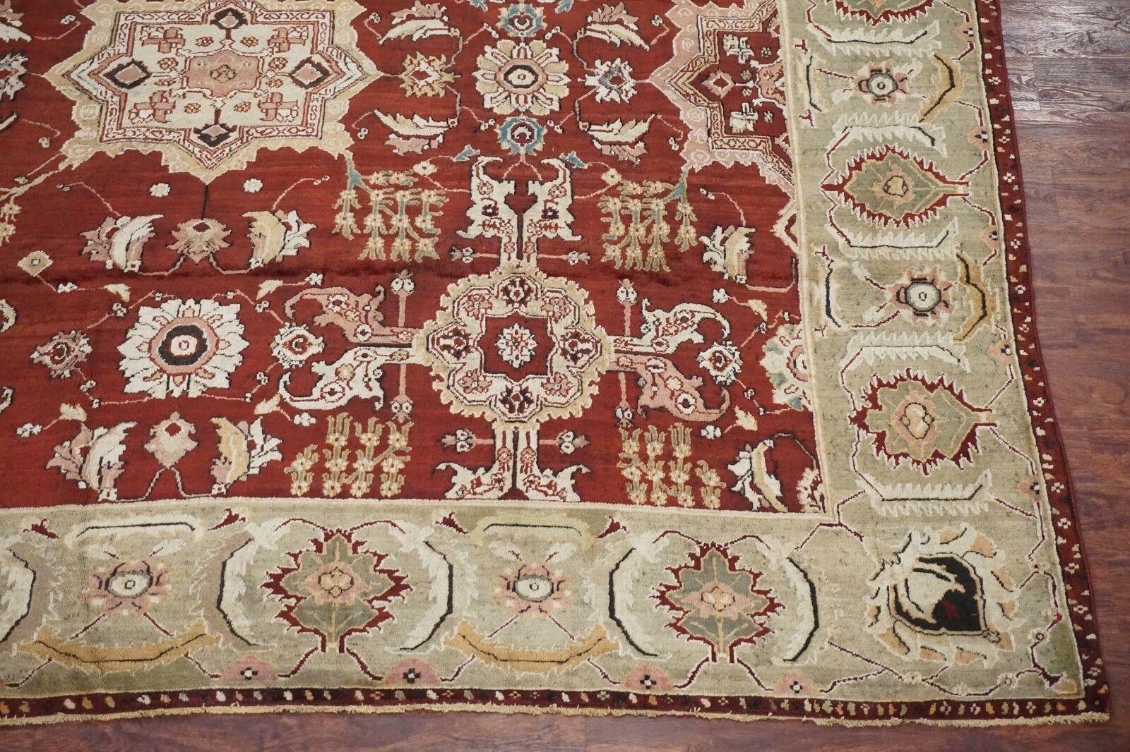 Wool Antique Indian Agra, circa 1890 For Sale