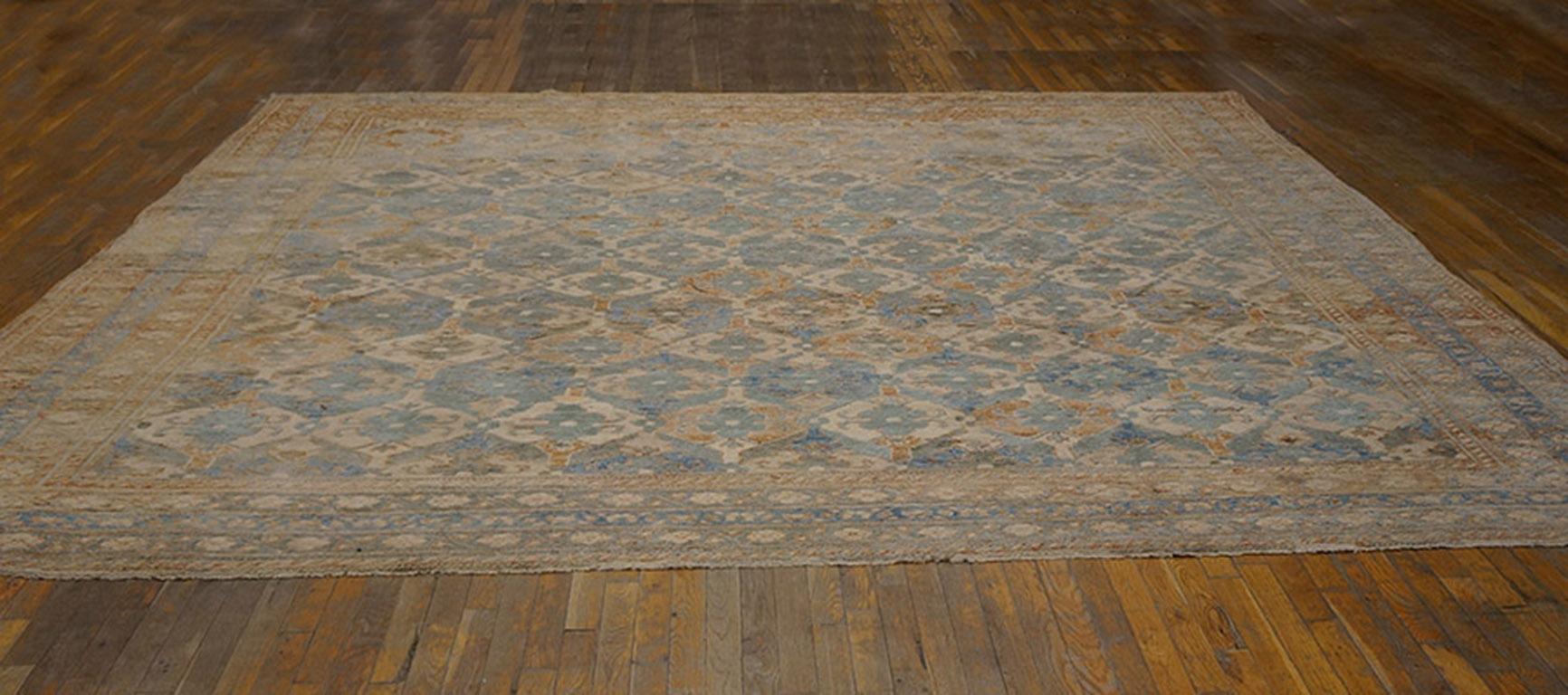 Hand-Knotted Antique Indian Agra, Cotton Rug For Sale