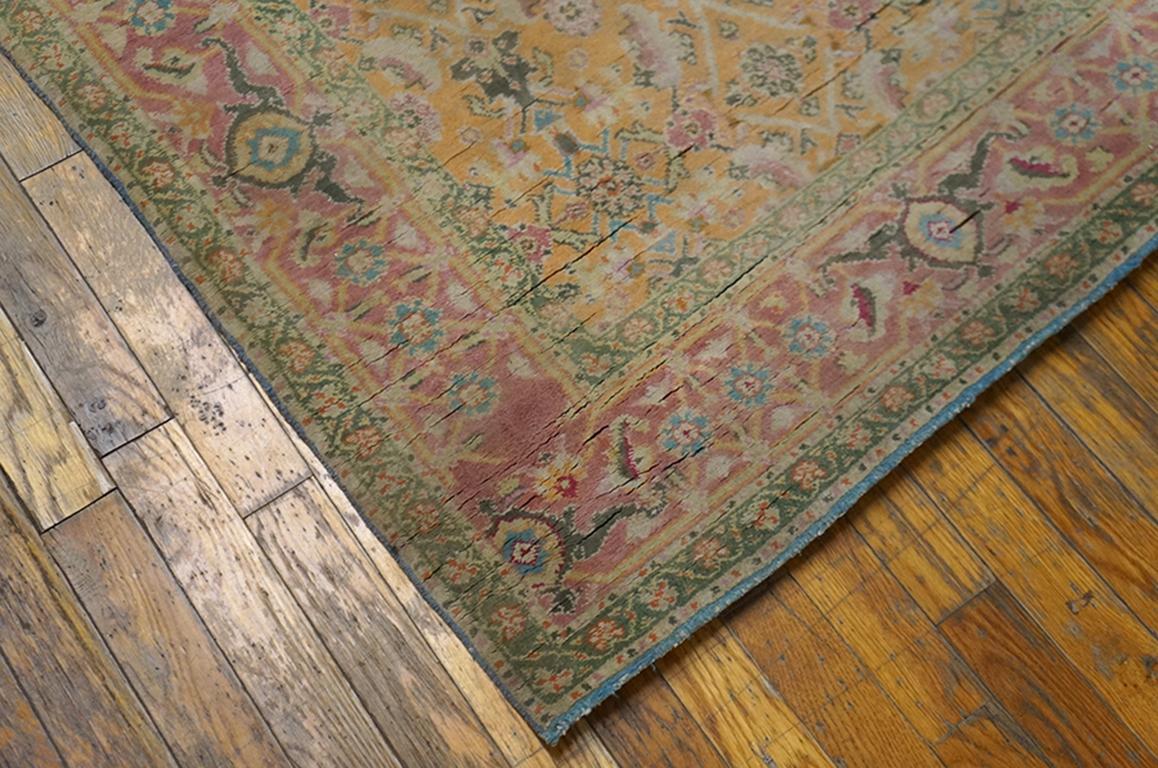 Hand-Knotted Antique Indian Agra Cotton Rug For Sale