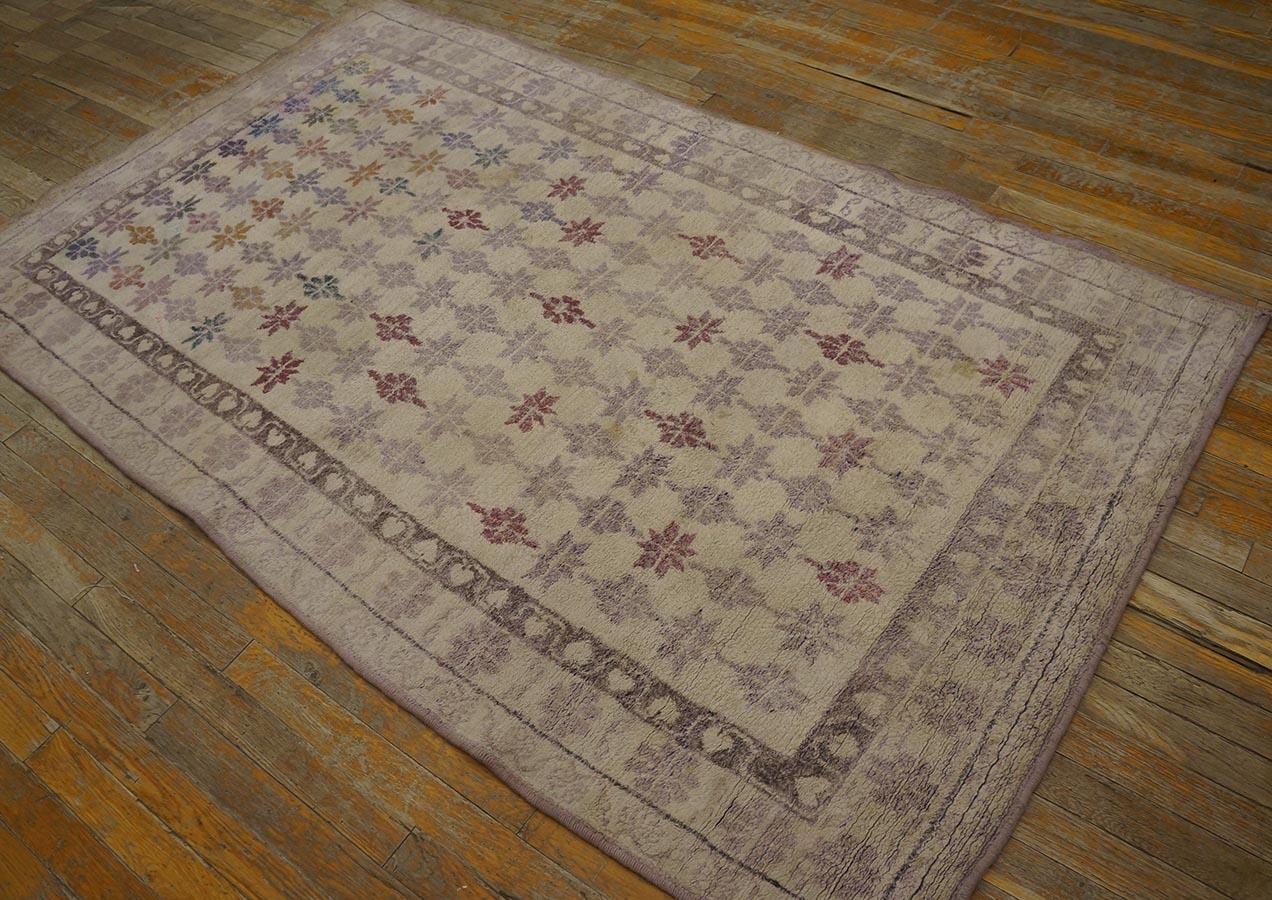 Antique Indian Agra cotton rug 3'10