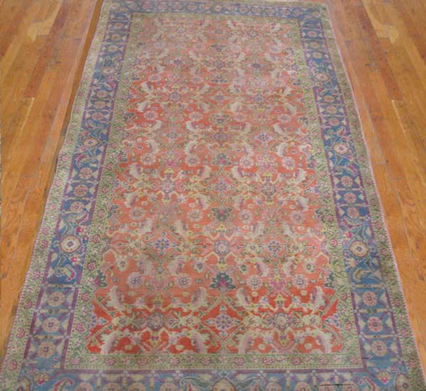 Early 20th Century N. Indian Agra Cotton Carpet ( 3'6