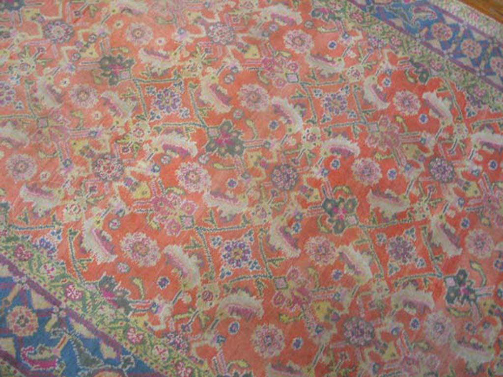 Early 20th Century N. Indian Agra Cotton Carpet ( 3'6