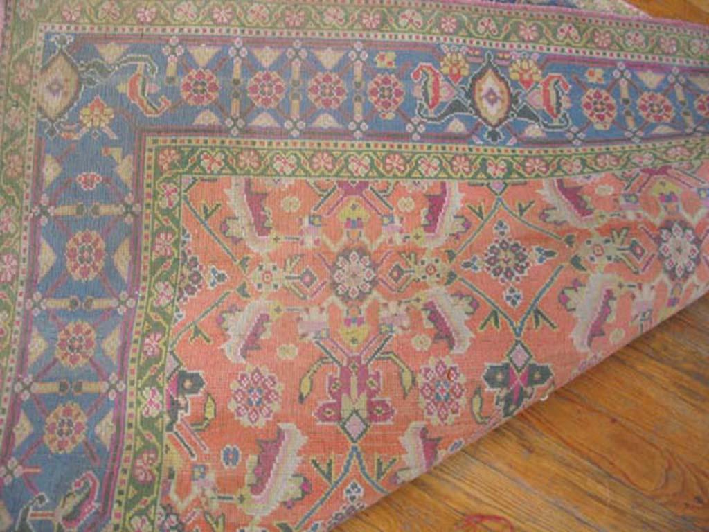 Early 20th Century N. Indian Agra Cotton Carpet ( 3'6