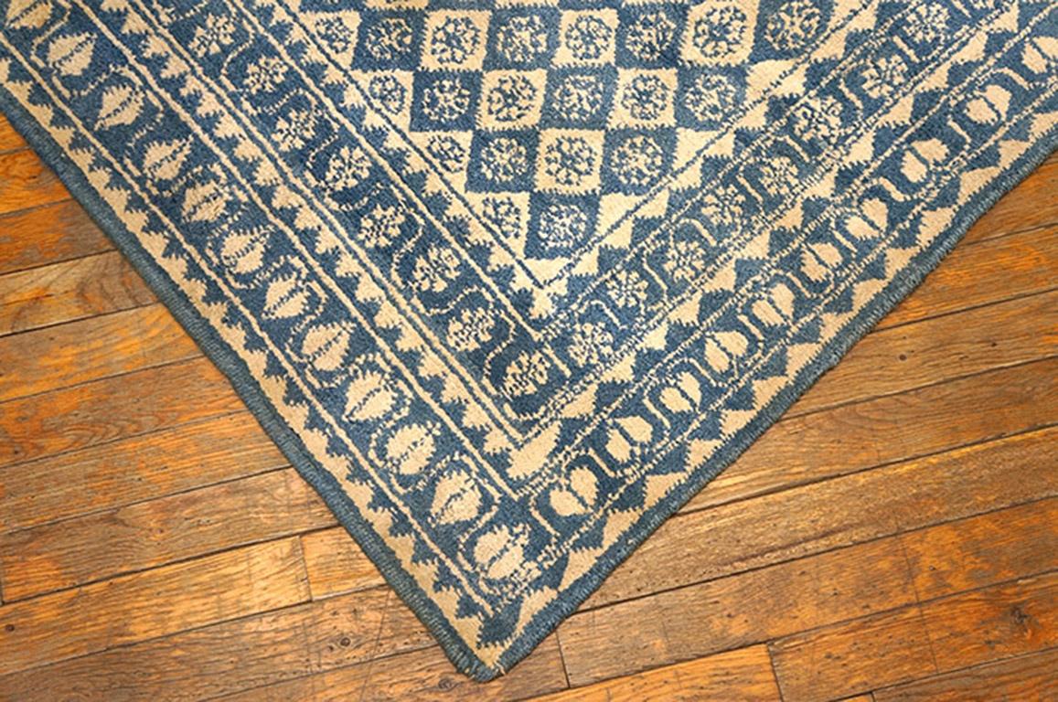 Early 20th Century Antique Indian Agra Cotton Rug For Sale