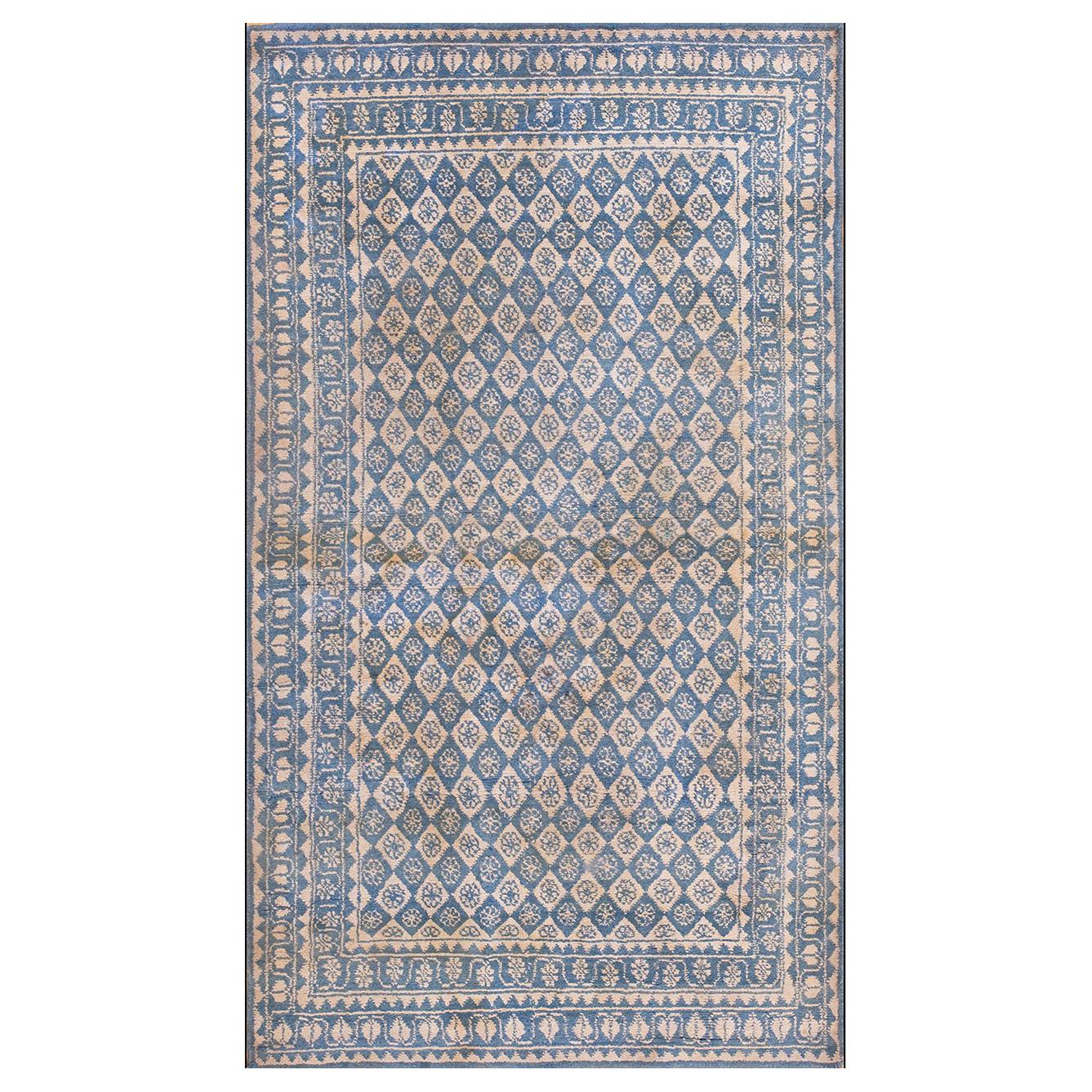 Antique Indian Agra Cotton Rug For Sale