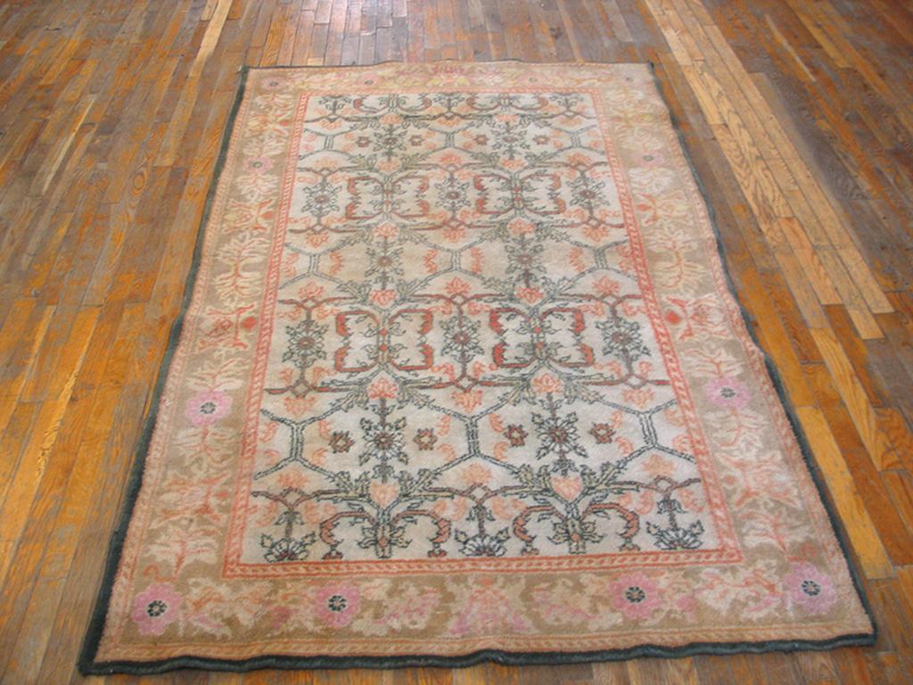 Antique Indian Agra - Cotton rug, measures: 4' 6