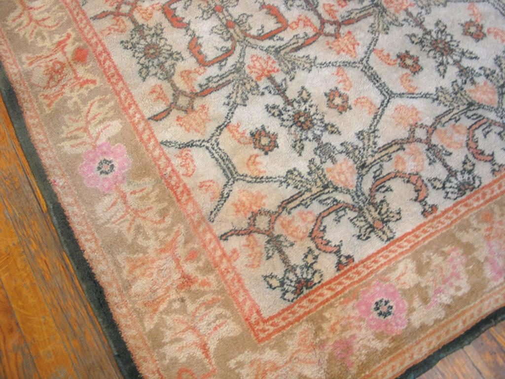 Early 20th Century Antique Indian Agra, Cotton Rug For Sale