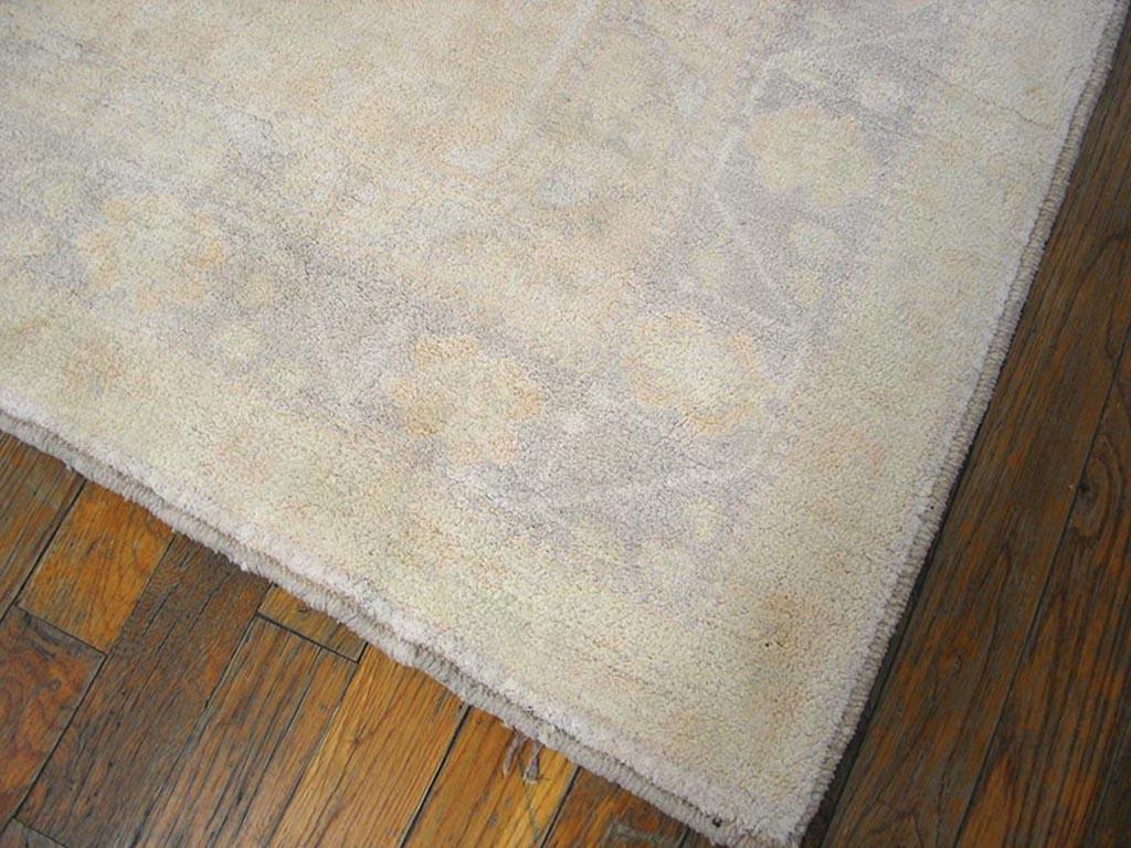 Hand-Knotted Antique Indian Agra, Cotton Rug For Sale