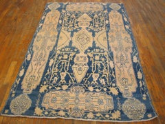 Special Teal Blue & Rose Pink Background Geometric Design Indian Cotton Agra Rug