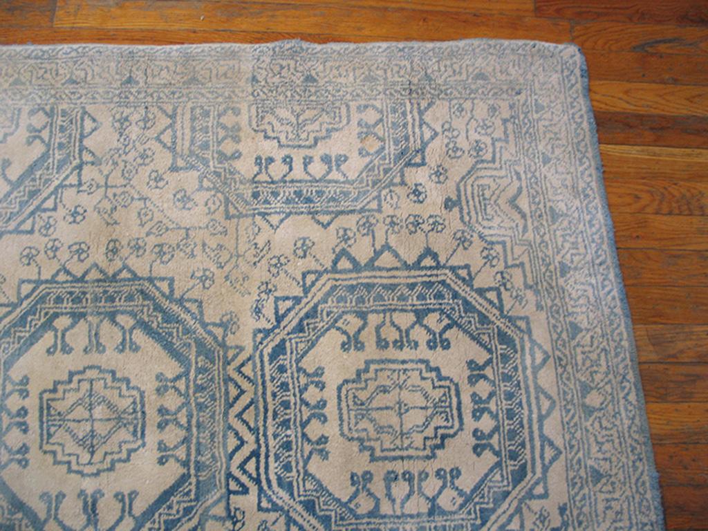 Hand-Knotted Early 20th Century N. Indian Agra Cotton Carpet ( 4' x 6'8