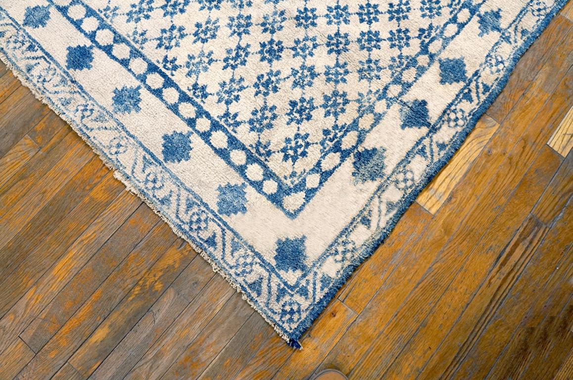 Antique Indian Agra cotton rug 4'4