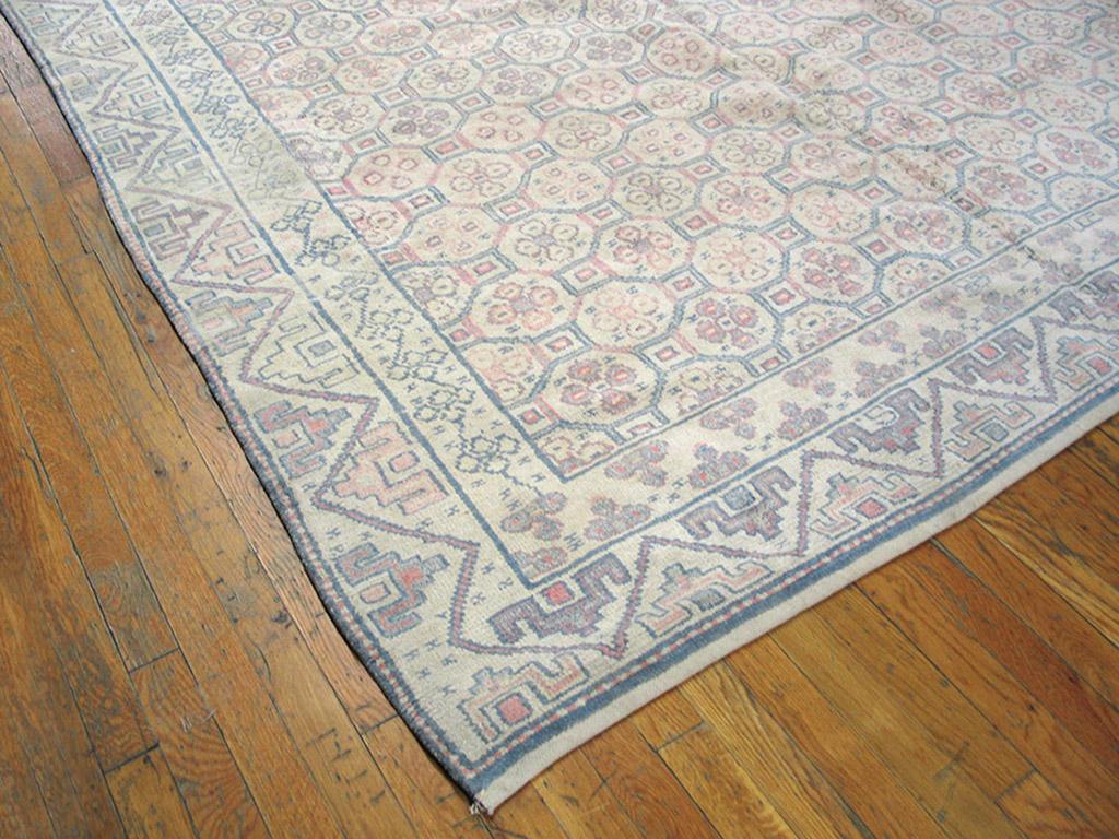 Hand-Knotted Antique Indian Agra Cotton Rug For Sale