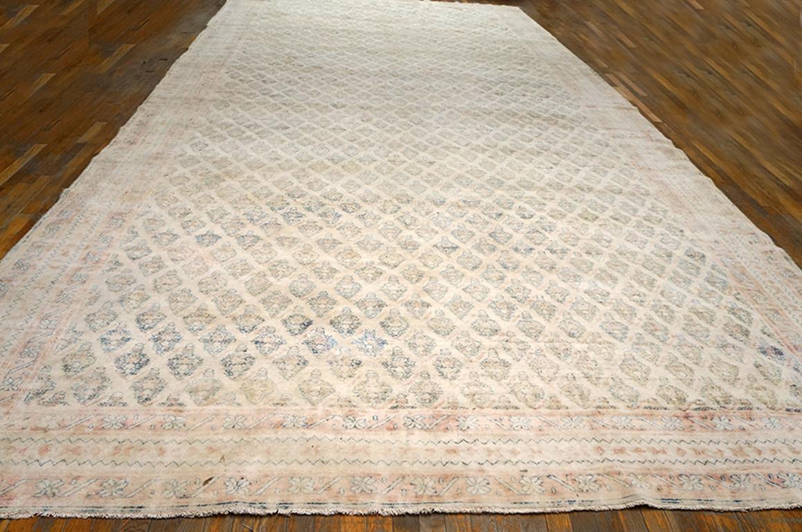 Hand-Knotted Early 20th Century Indian Cotton Agra Carpet ( 9'8