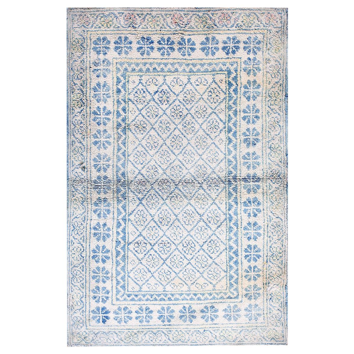 Antique Indian Agra Cotton Rug For Sale