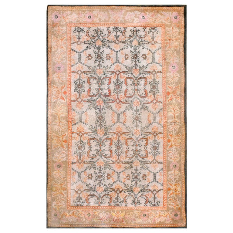 Antique Indian Agra, Cotton Rug For Sale at 1stDibs