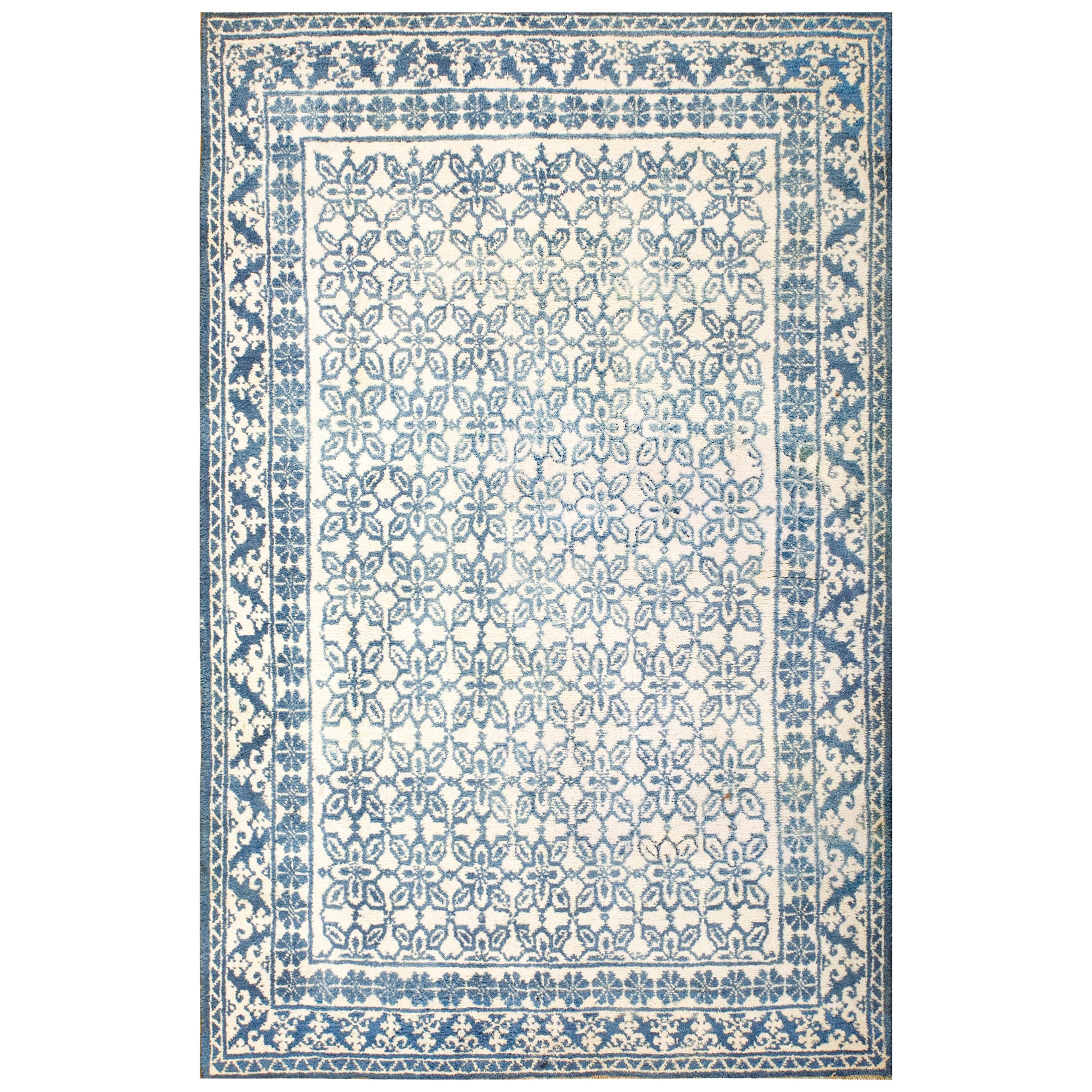 Antique Indian Agra, Cotton Rug For Sale