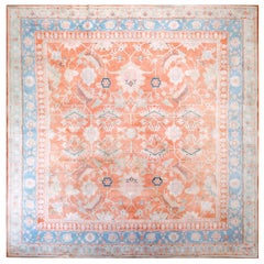Antique Early 20th Century Indian Cotton Agra Carpet ( 12' x 12' - 365 x 365 )