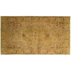 Antique Indian Agra Oriental Carpet, in Small Size, with Soft Colors, circa 1900