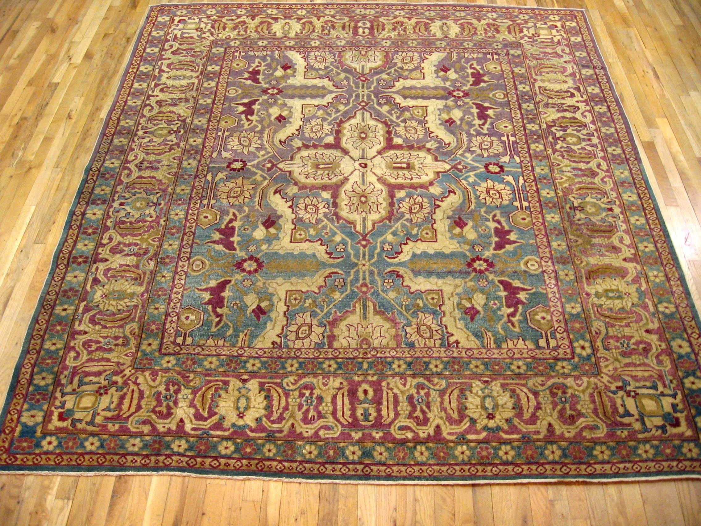 Antique Indian Agra oriental rug, size 9'4